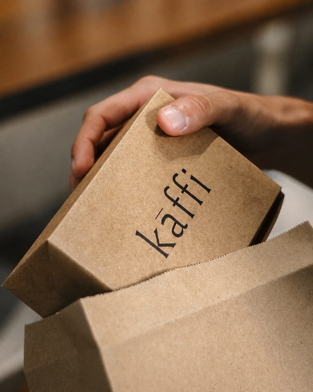 Kāffi kraft takeaway bags and boxes